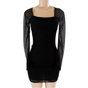 Vampy Mesh Mini Dress